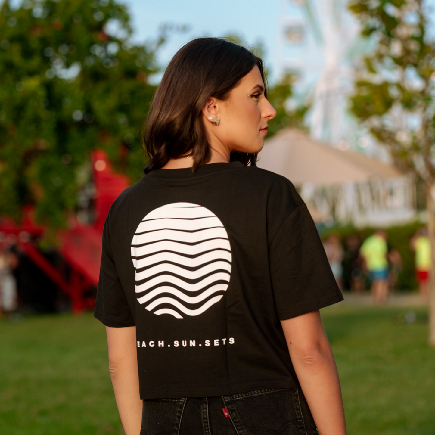 Short tee basic black/white