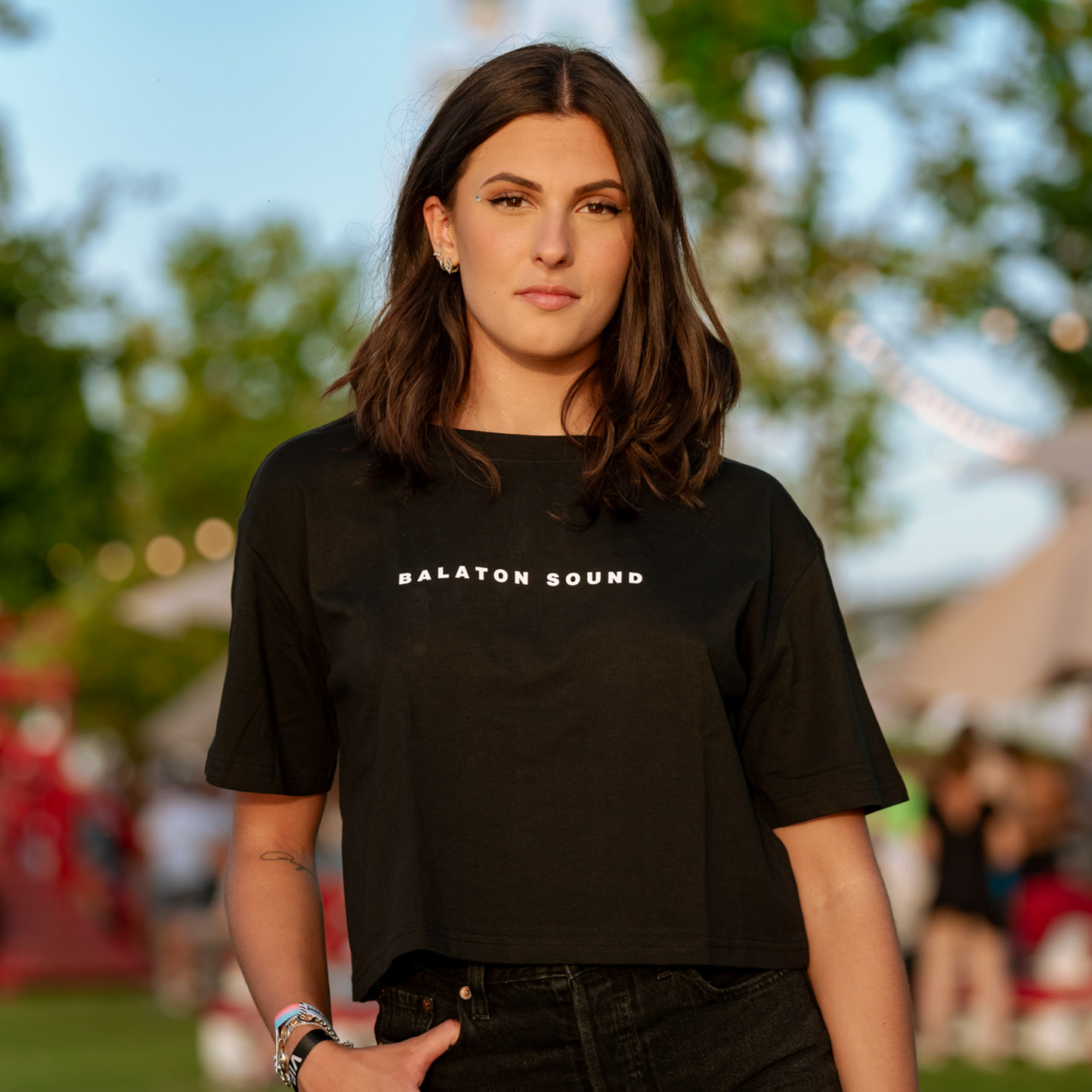 Short tee basic black/white